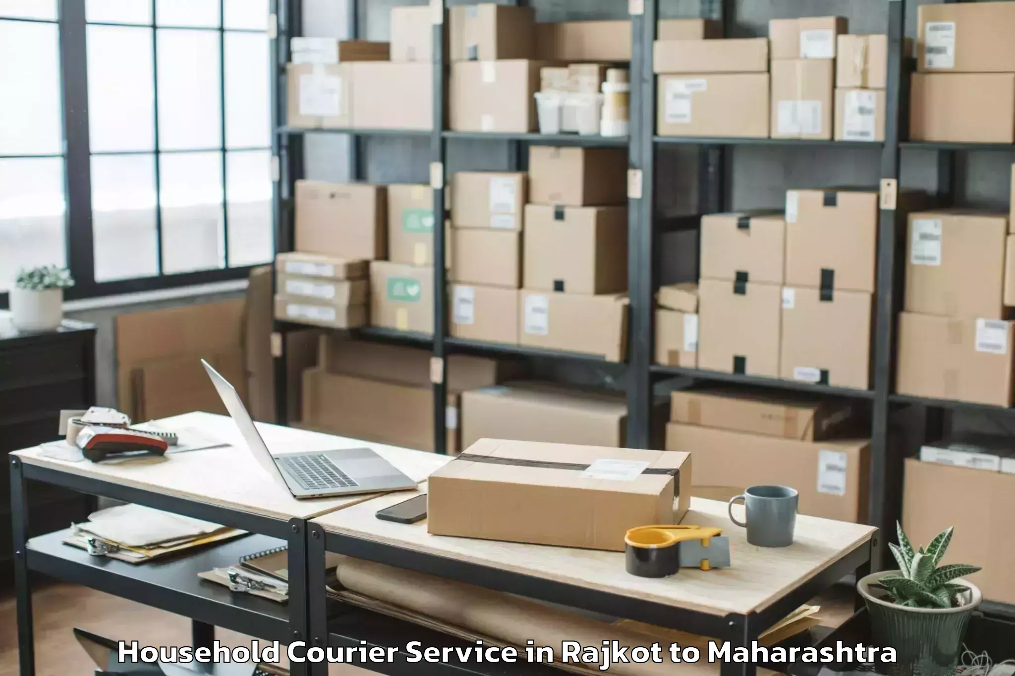 Book Rajkot to Nandura Buzurg Household Courier Online